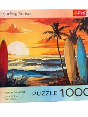 Trefl Surfing Sunset High Quality 100 Piece Jigsaw Puzzle